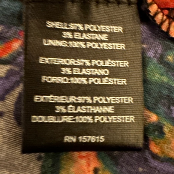 VintageTahari Multicolor Floral Maxi Tropical Print Dress. Size 14. NWT - Picture 10 of 13